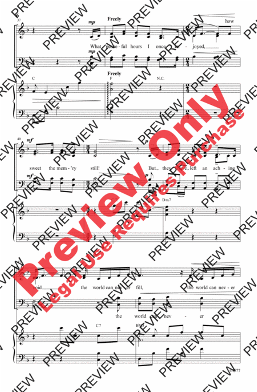 O, For a Closer Walk 4-Part scores gallery preview page 6