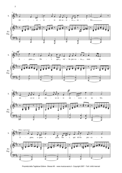 AGNUS DEI - G. Bizet - Arr. for Alto and Organ/Piano image number null