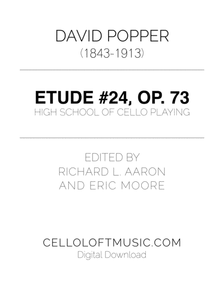 Popper (arr. Richard Aaron): Op. 73, Etude #24
