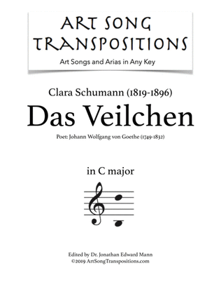 SCHUMANN: Das Veilchen (transposed to C major)