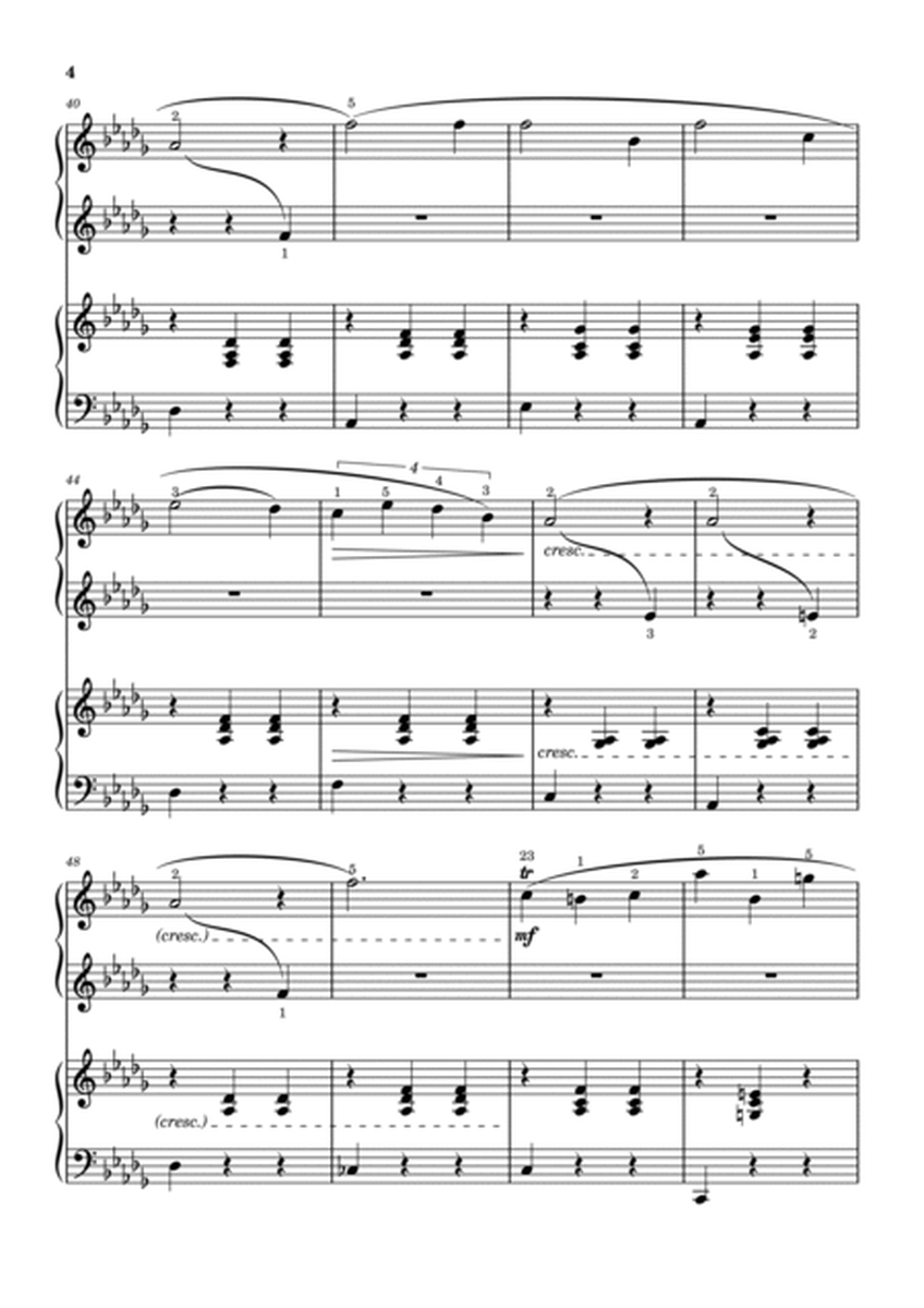 "Vals op.64-1" (Desdur) Piano four hands / teacher & student