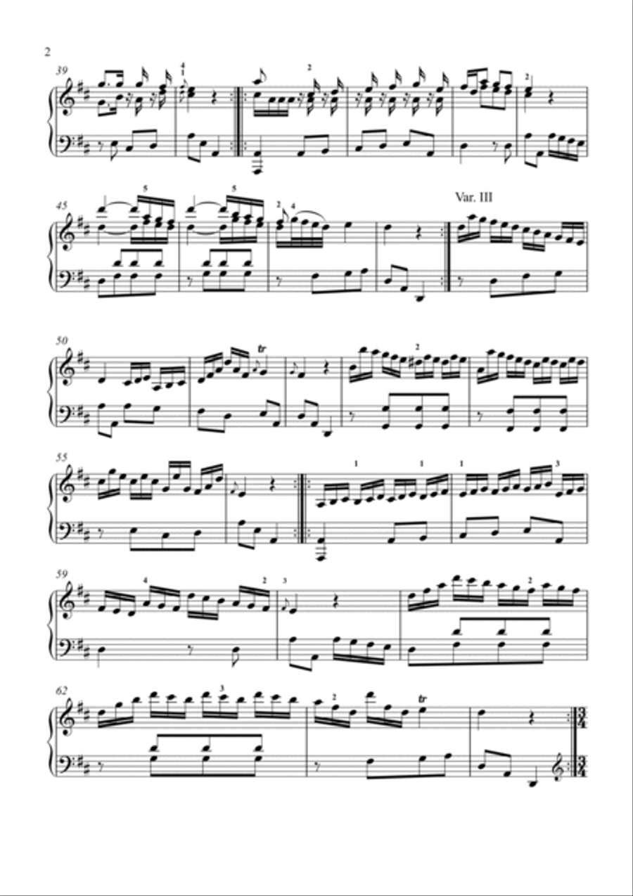Haydn-Piano Sonata in D major, Hob.XVI.D1(Piano solo) Small Ensemble scores gallery preview page 3
