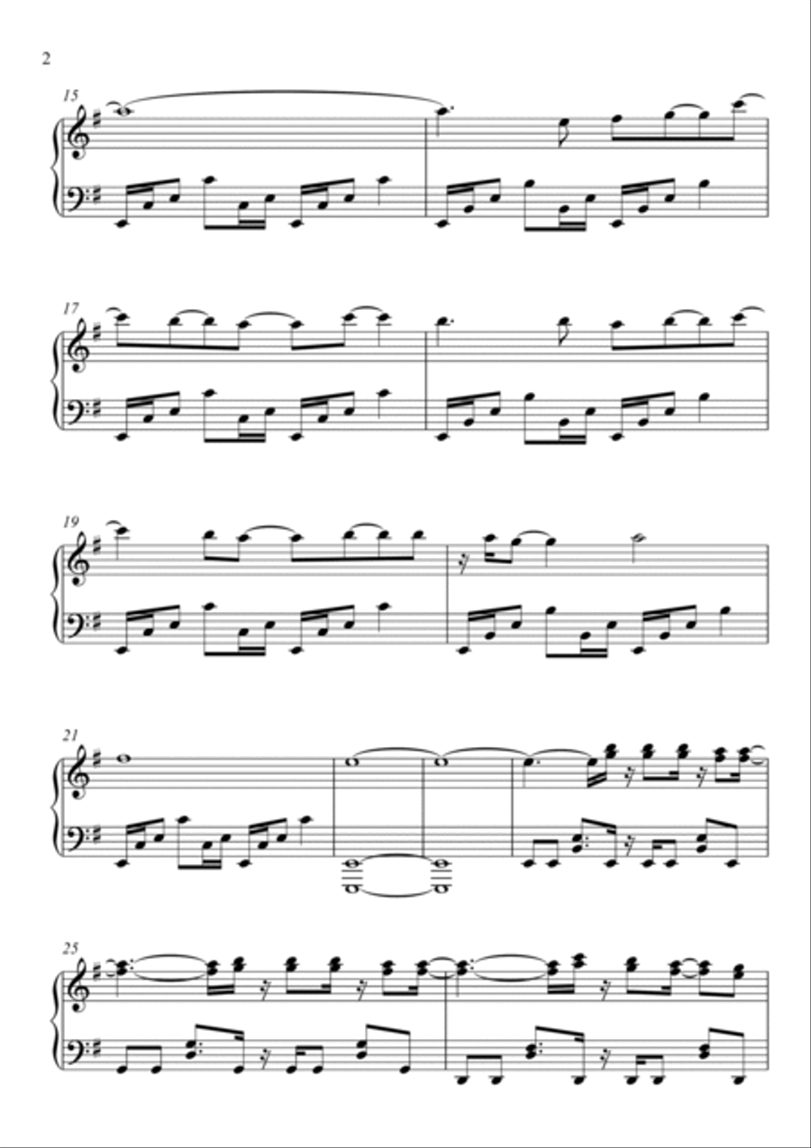 Bring Me To Life Piano Solo scores gallery preview page 2
