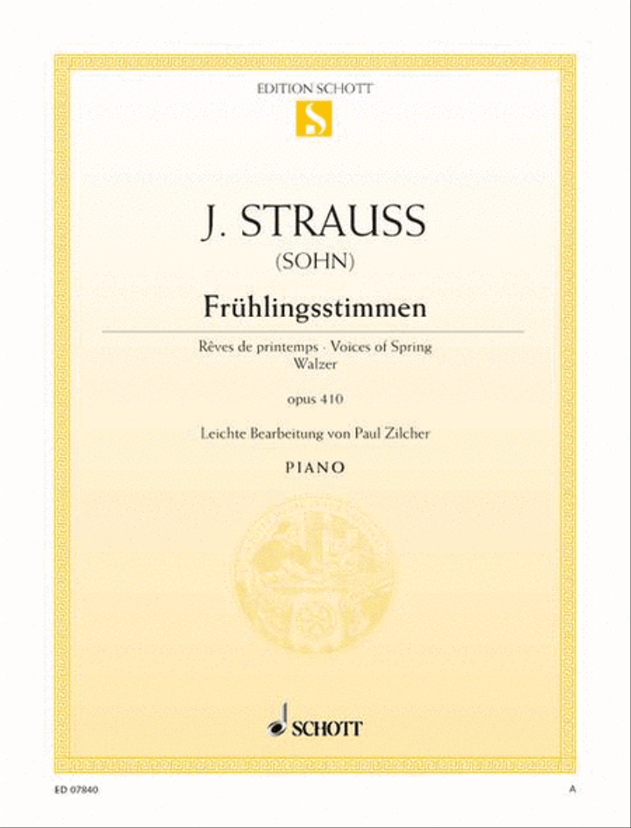 Voices of Spring Waltz, Op. 410 Voice scores gallery preview page 1