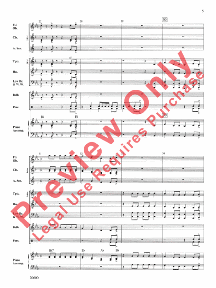 Rockin' La Bamba Concert Band scores gallery preview page 6
