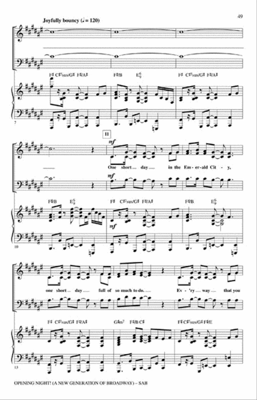 Opening Night Opening Night 3-Part scores gallery preview page 9