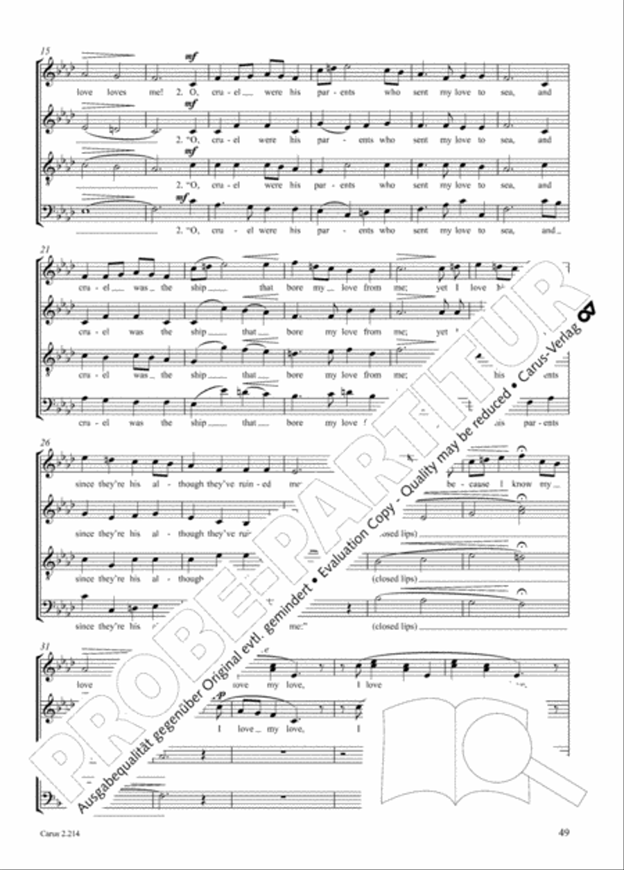 Choral Collection Folk Songs Choir scores gallery preview page 25