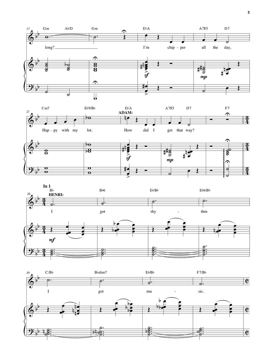I Got Rhythm (from An American In Paris) Voice scores gallery preview page 2
