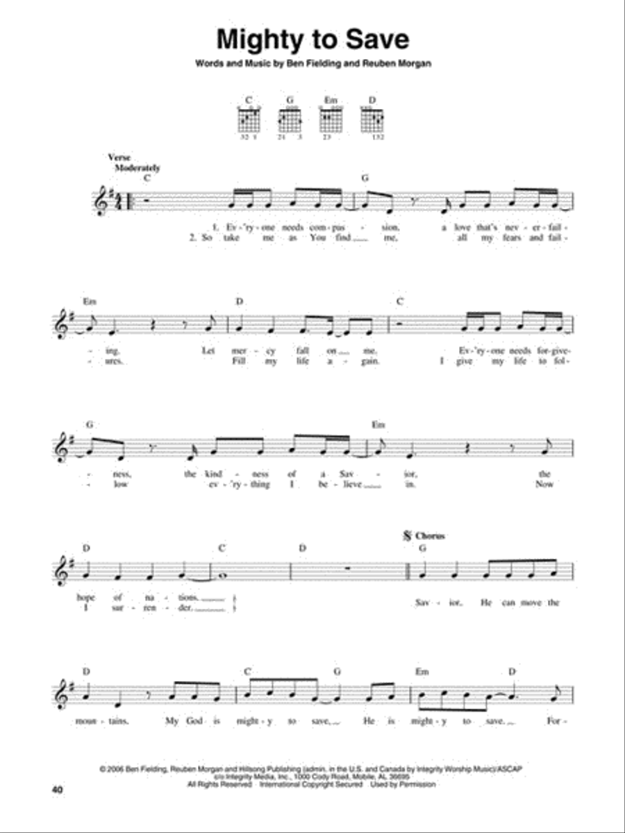 4-Chord Worship Songs for Guitar Guitar scores gallery preview page 4