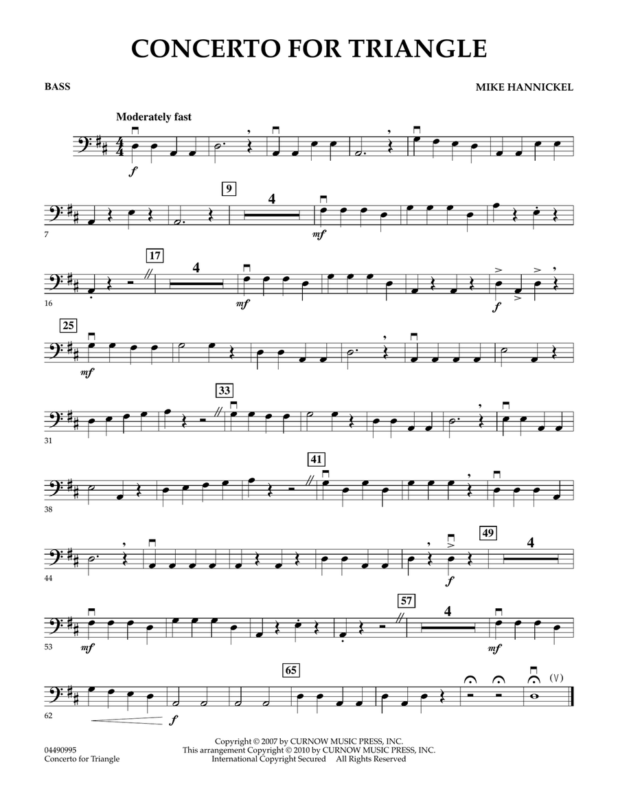 Concerto For Triangle - Bass Orchestra scores gallery preview page 1