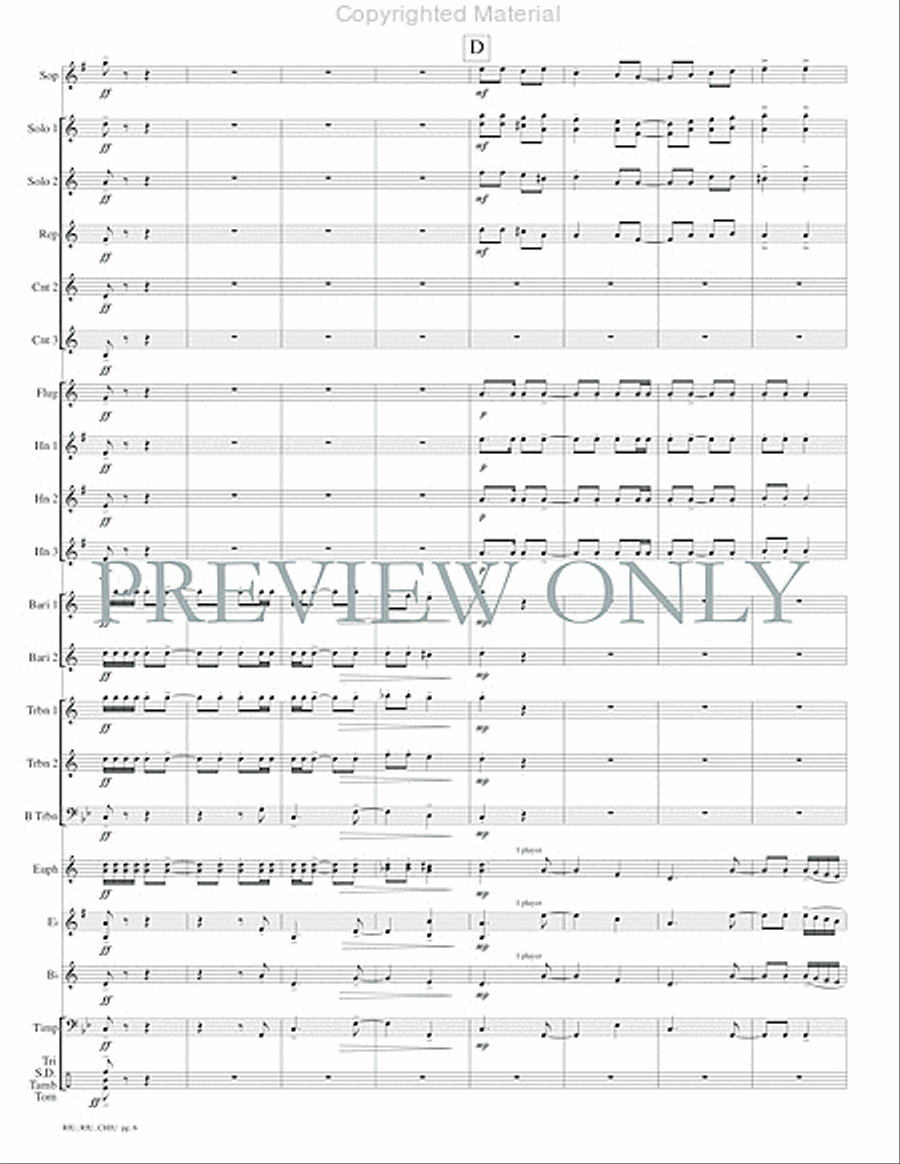 Riu, Riu, Chiu Concert Band scores gallery preview page 8