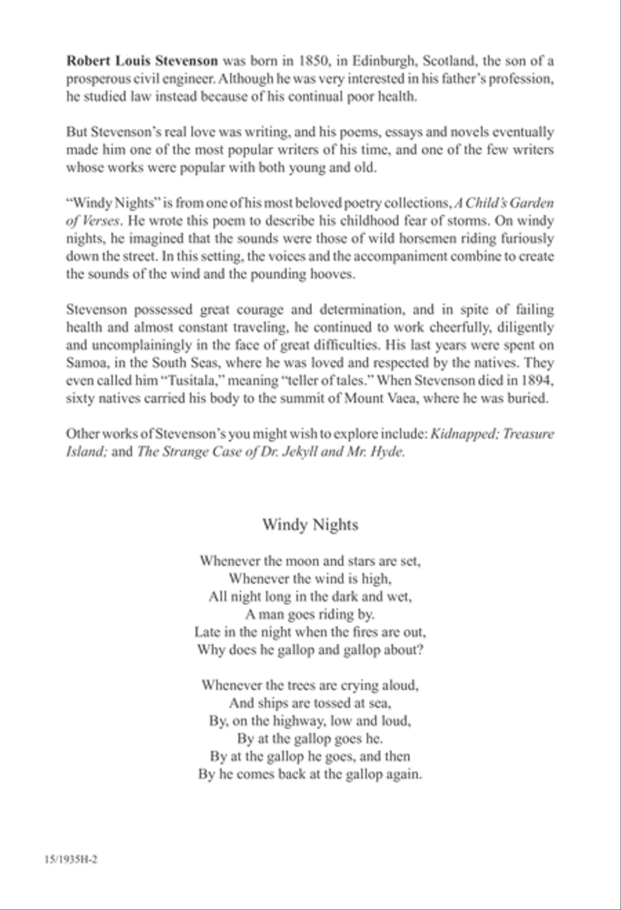 Windy Nights 3-Part scores gallery preview page 2