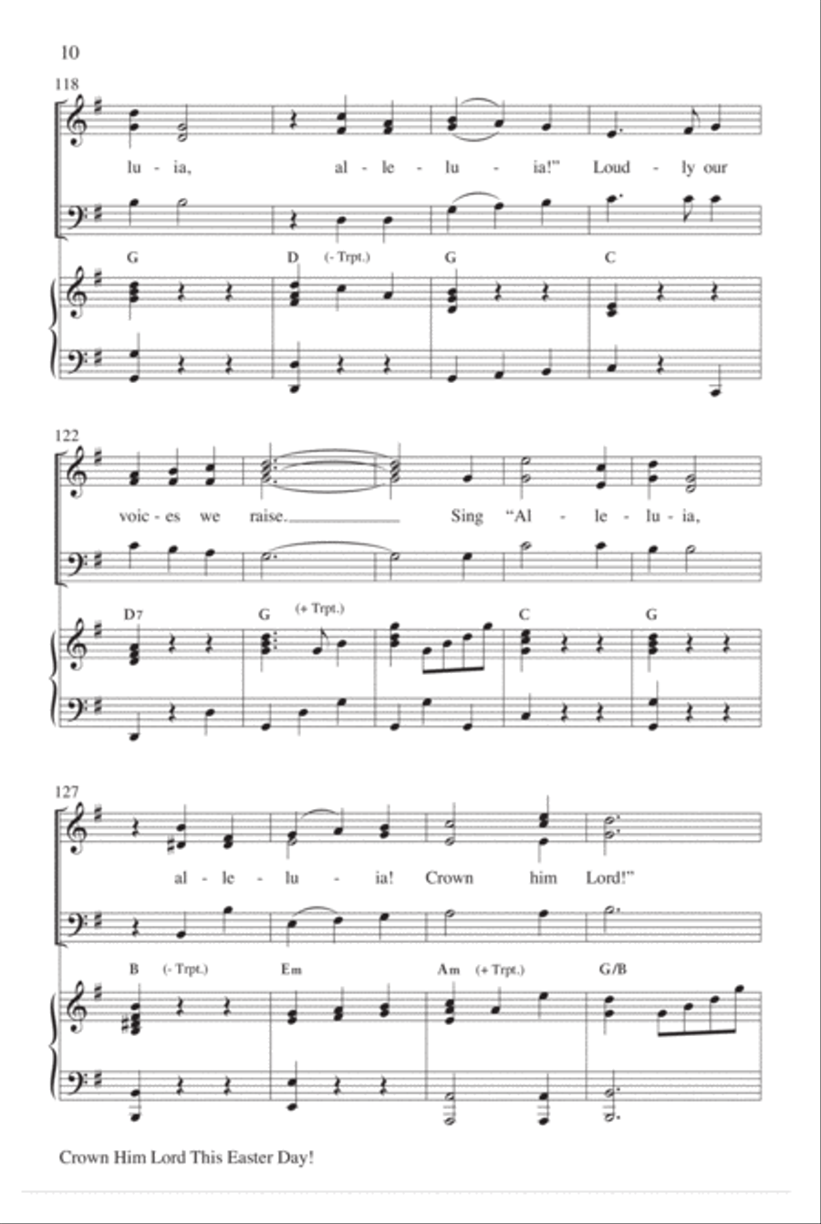 Crown Him Lord This Easter Day! 3-Part scores gallery preview page 10