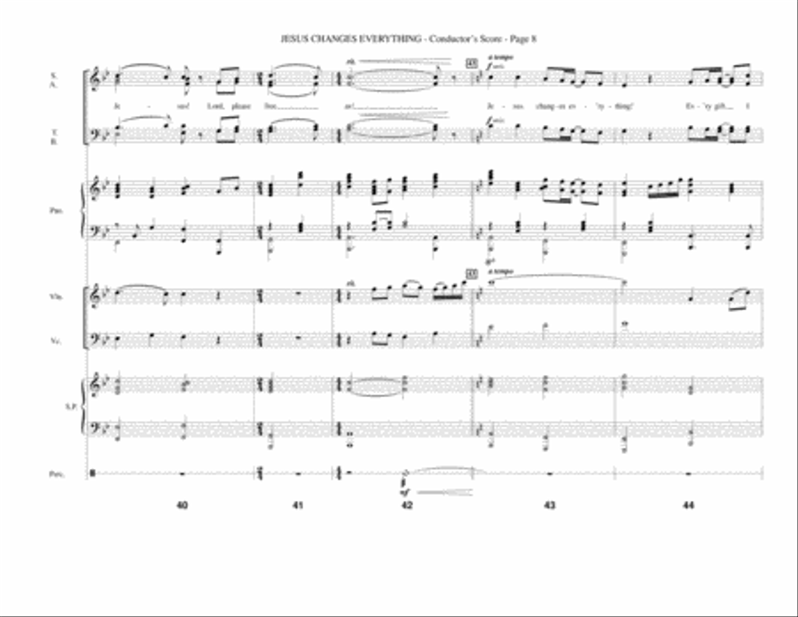 Jesus Changes Everything - Full Score Choir scores gallery preview page 7
