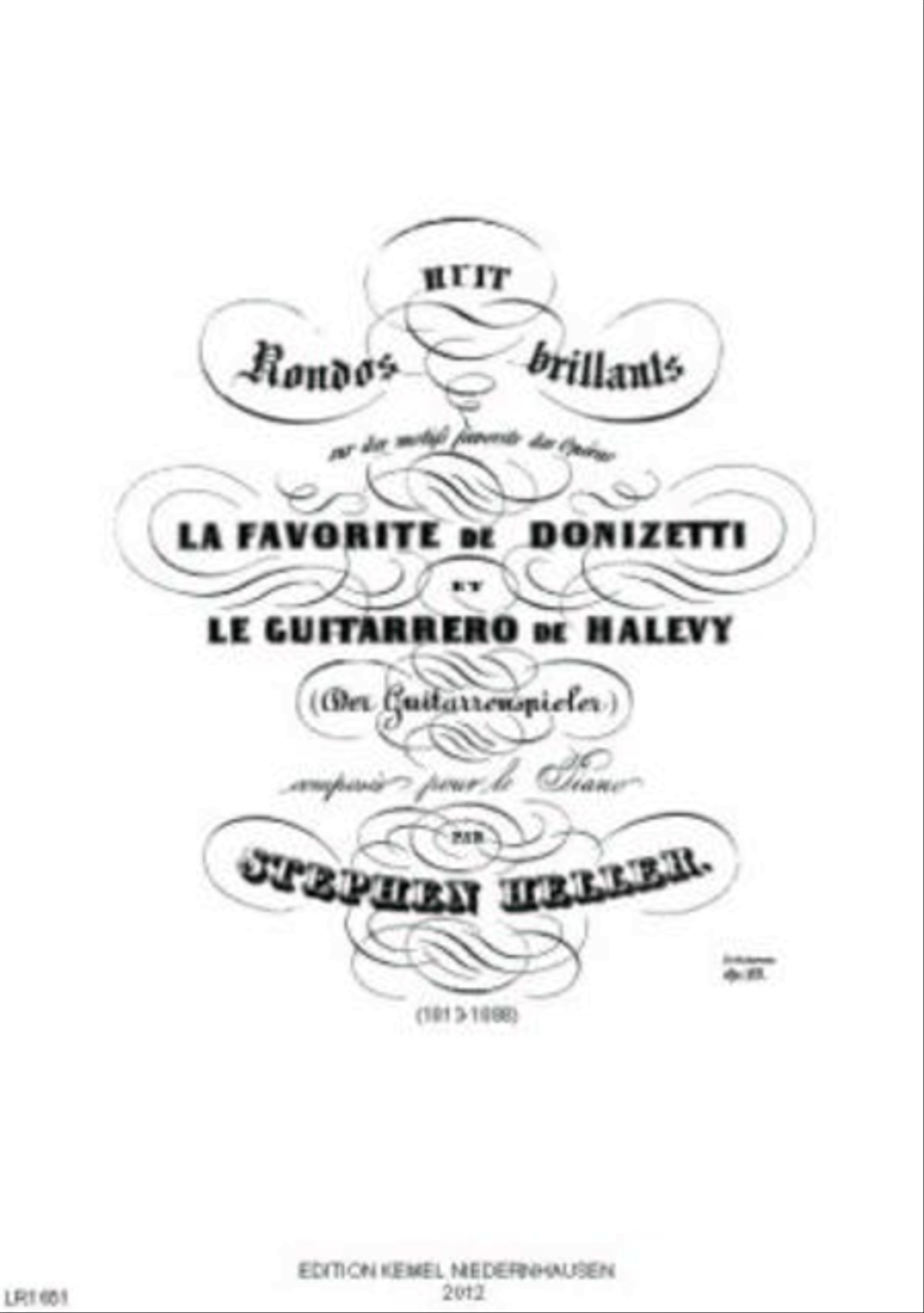 Huit rondos brillants sur des motifs favorits des operas La Favorite de Donizetti et Le Classical Guitar scores gallery preview page 1