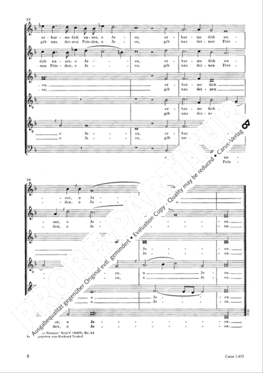 O Lamb of God most holy (O Lamm Gottes, unschuldig) Choir scores gallery preview page 9