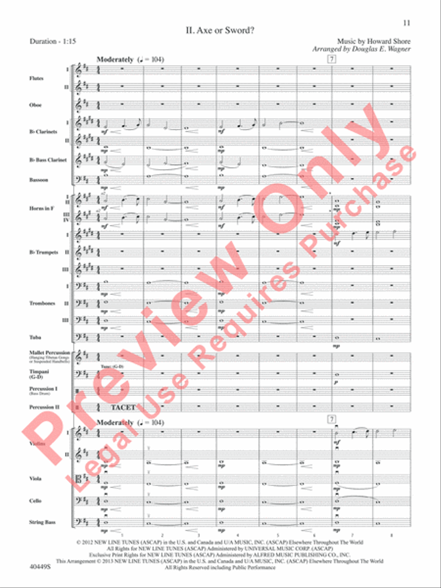 The Hobbit: An Unexpected Journey, Suite from Full Orchestra scores gallery preview page 12