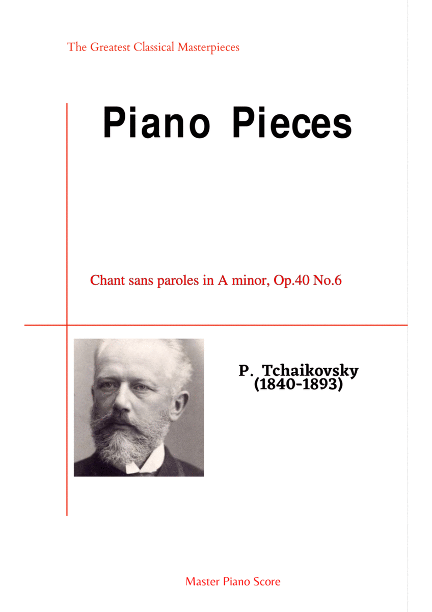 Tchaikovsky-Chant sans paroles in A minor, Op.40 No.6(Piano) image number null