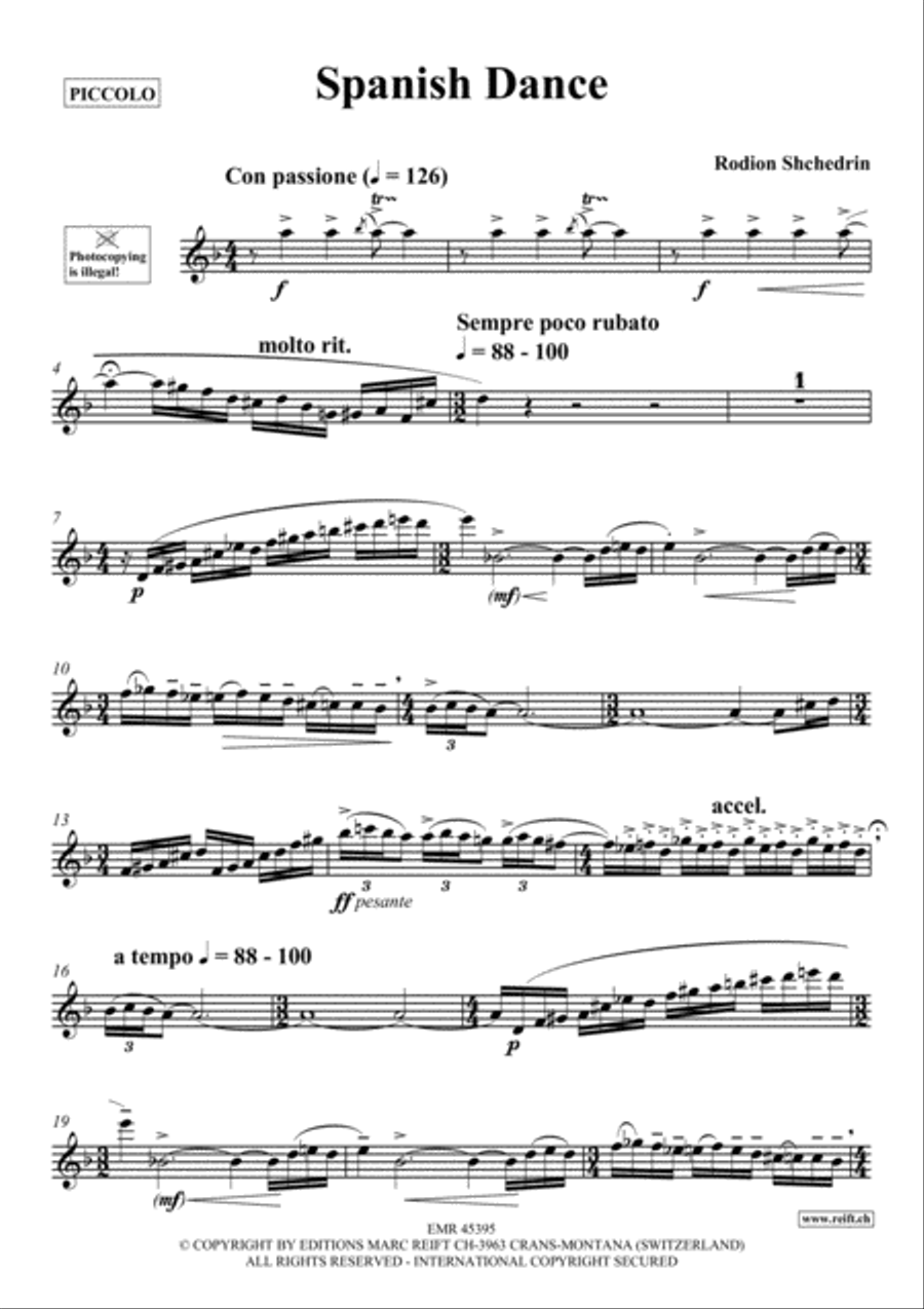 Spanish Dance Piccolo scores gallery preview page 2