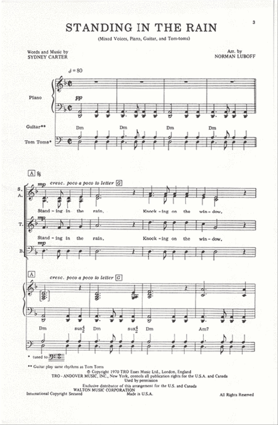 Standing in the Rain Standing in the Rain Divisi scores gallery preview page 2