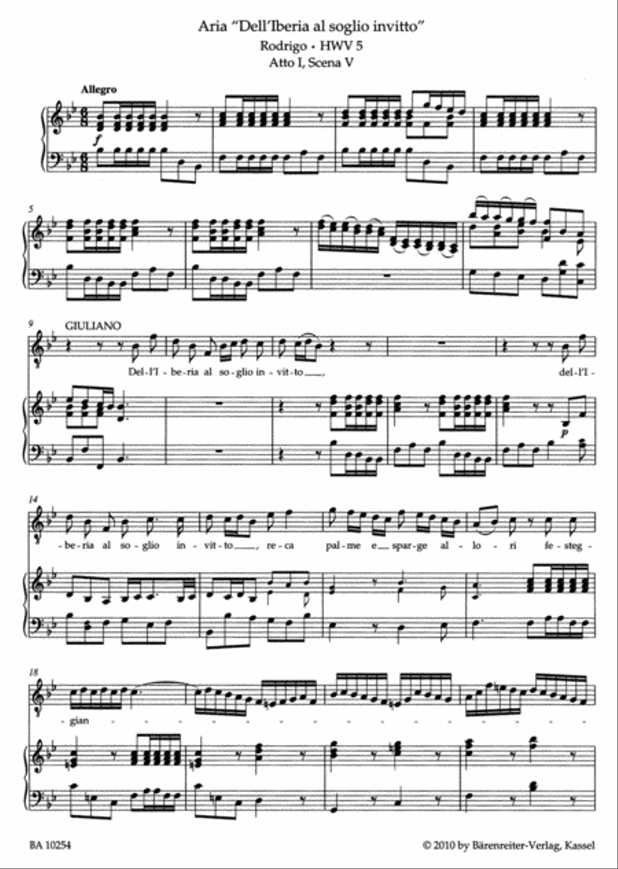 Arienalbum aus Handels Opern fur Tenor Tenor Voice scores gallery preview page 2