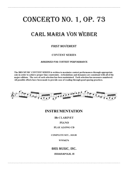 Carl Maria von Weber : Concerto No. 1, 1st Movement