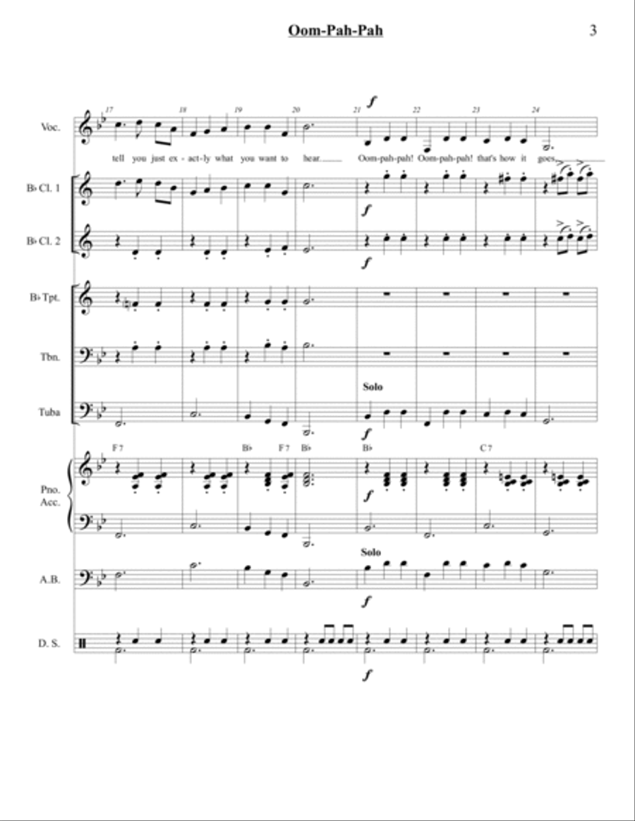 Oom-pah-pah Small Ensemble scores gallery preview page 3