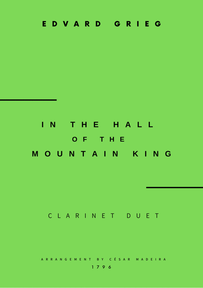 In The Hall Of The Mountain King - Clarinet Duet (Full Score and Parts) image number null