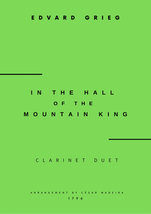 Book cover for In The Hall Of The Mountain King - Clarinet Duet (Full Score and Parts)