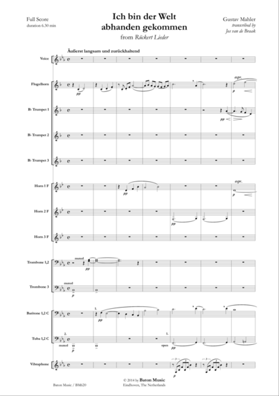 Ich bin der Welt abhanden gekommen Voice scores gallery preview page 2