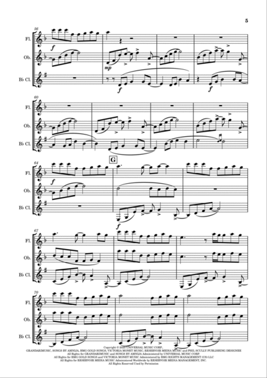Positions Woodwind Trio scores gallery preview page 5