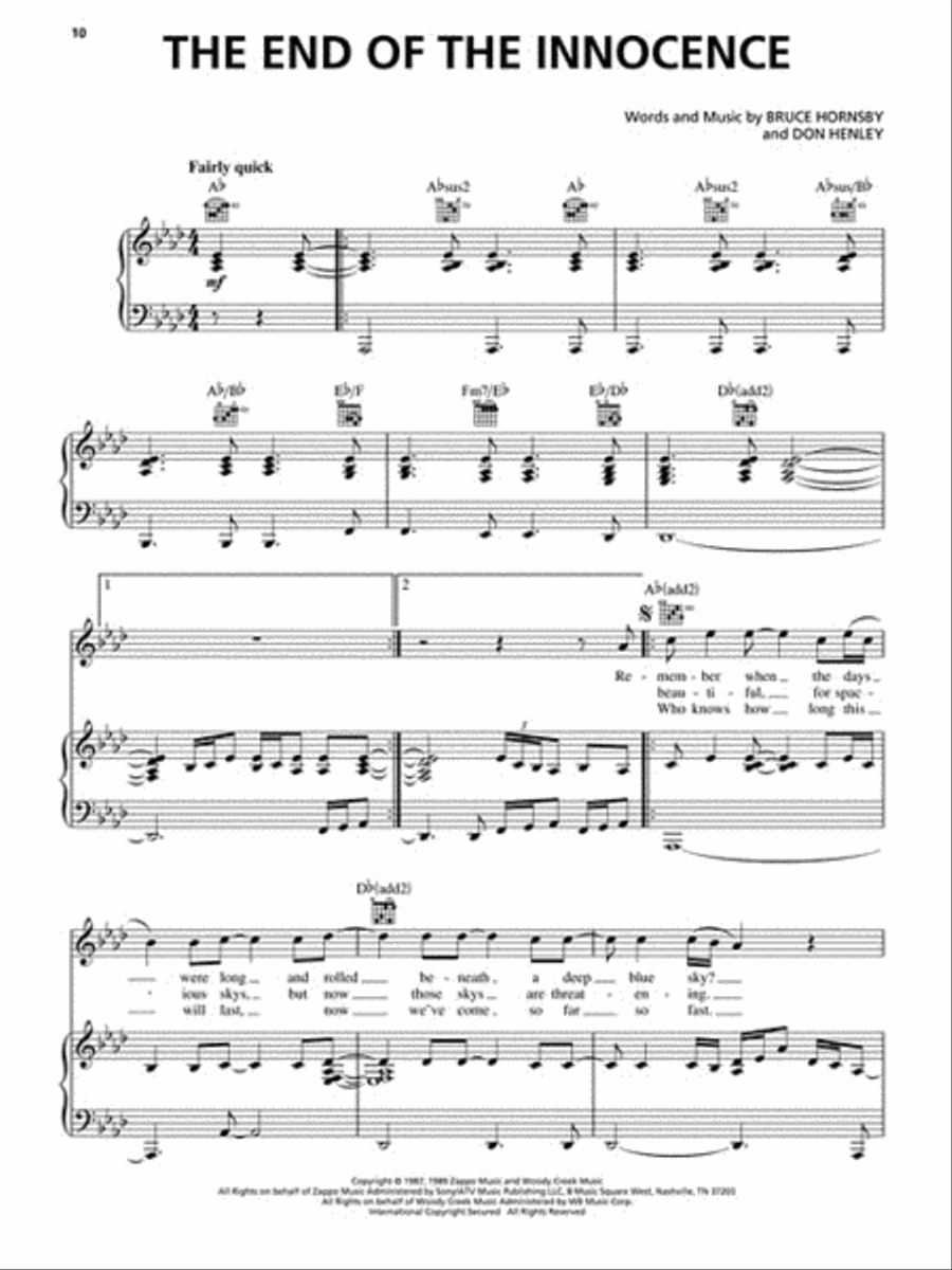 Best of Bruce Hornsby & The Range Piano, Vocal, Guitar scores gallery preview page 3