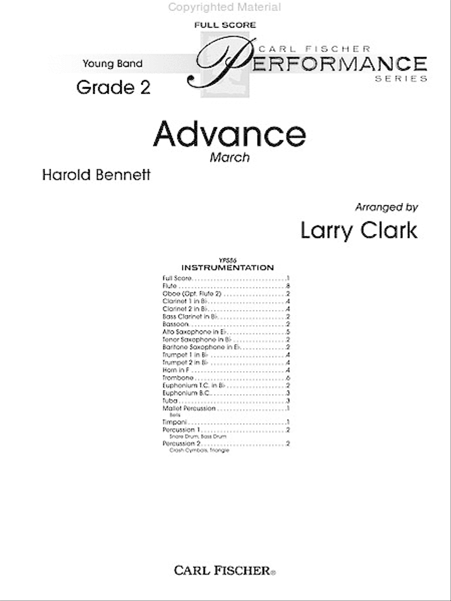 Advance Concert Band scores gallery preview page 2