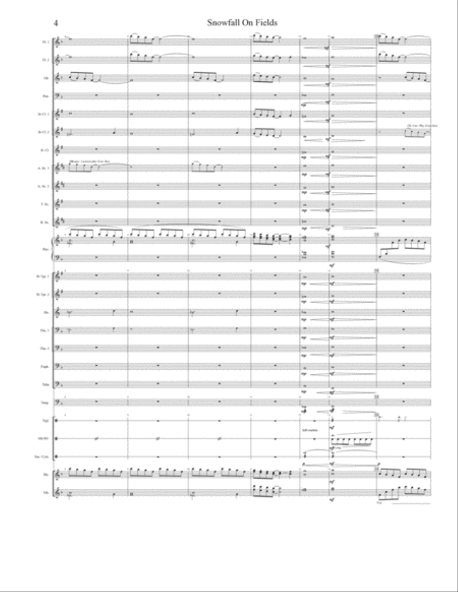 Snowfall On Fields Concert Band scores gallery preview page 4