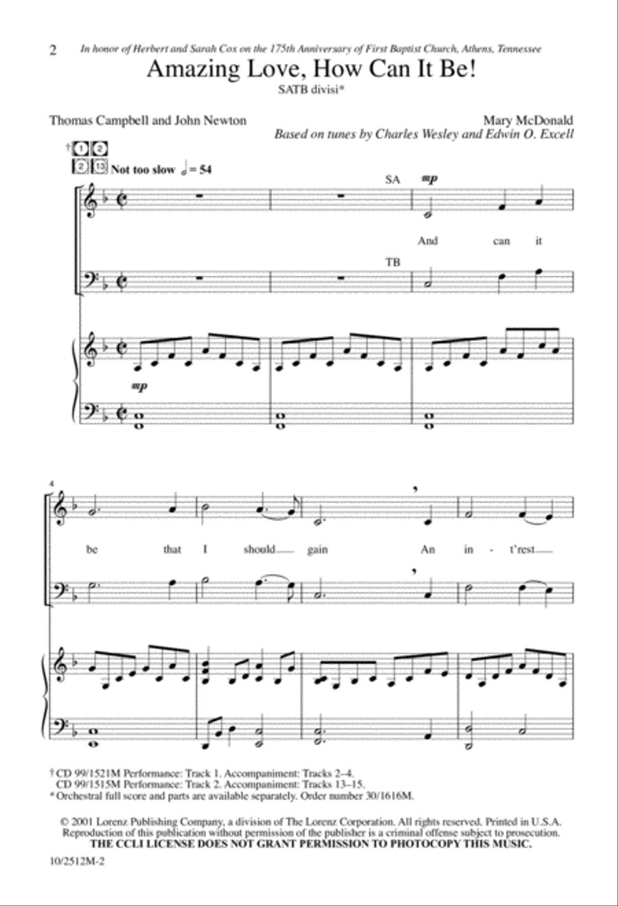 Amazing Love, How Can It Be? Divisi scores gallery preview page 2