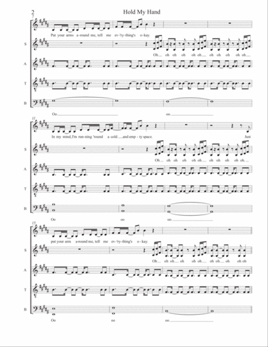 Hold My Hand Divisi scores gallery preview page 2