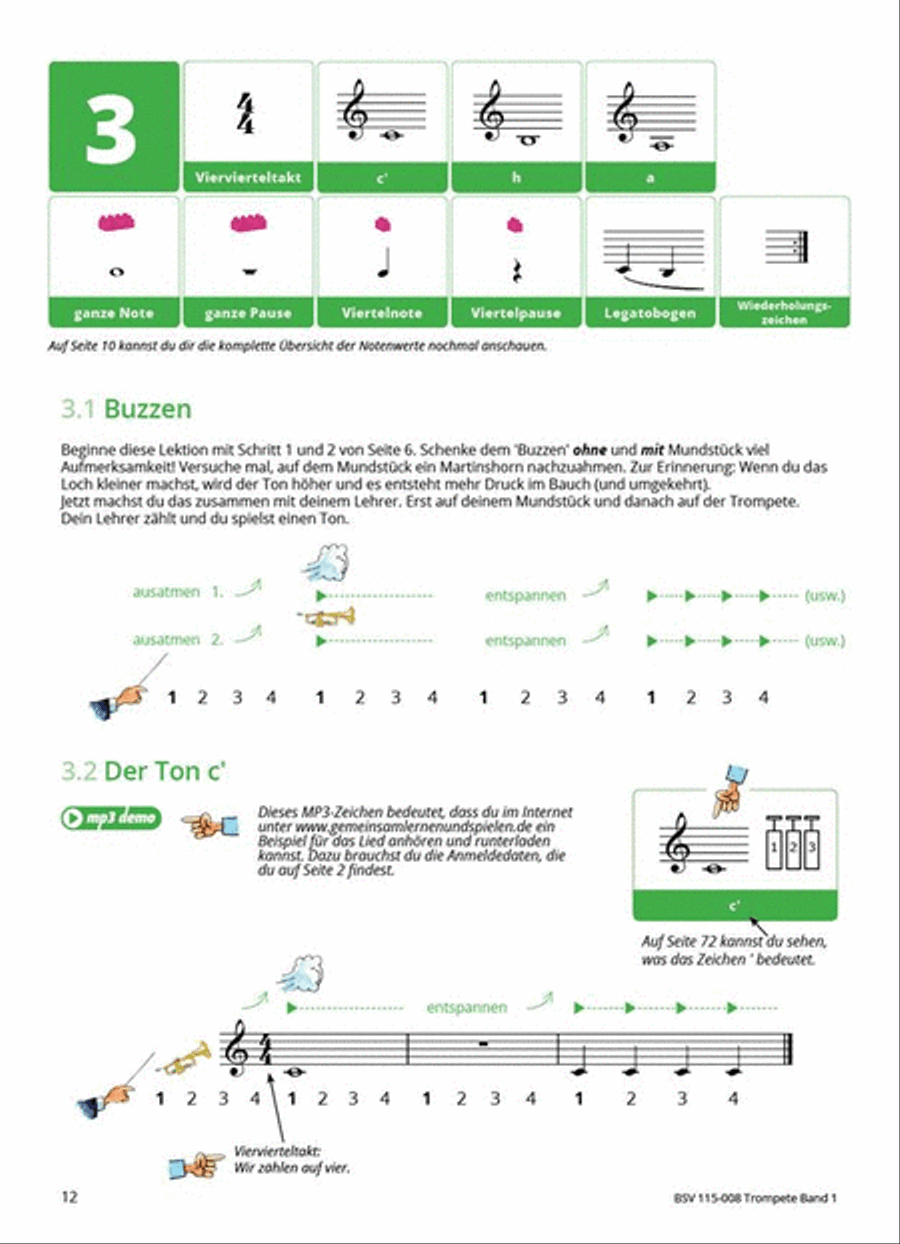 Gemeinsam Lernen & Spielen 1 Trompete Trumpet scores gallery preview page 5