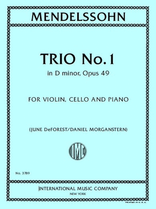 Book cover for Trio No. 1 in D minor, Opus 49