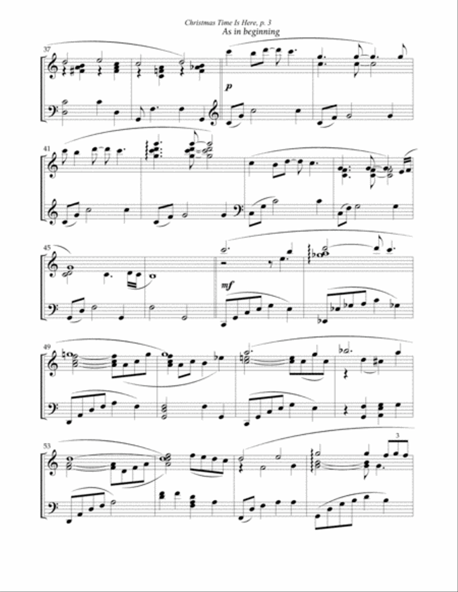 I'll Be Home For Christmas Piano Solo scores gallery preview page 3