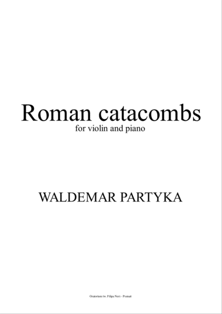 Roman catacombs Violin Solo scores gallery preview page 1