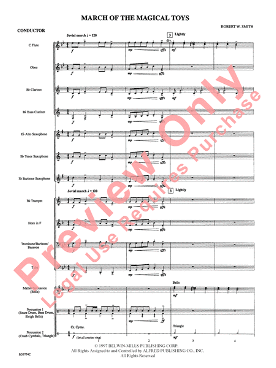 March of the Magical Toys Concert Band scores gallery preview page 4
