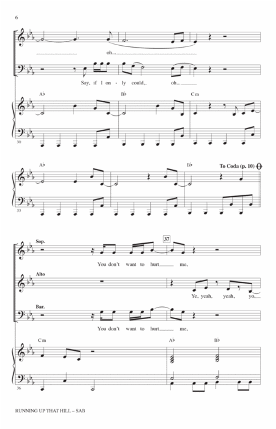 Running Up That Hill (arr. Roger Emerson) 3-Part scores gallery preview page 5