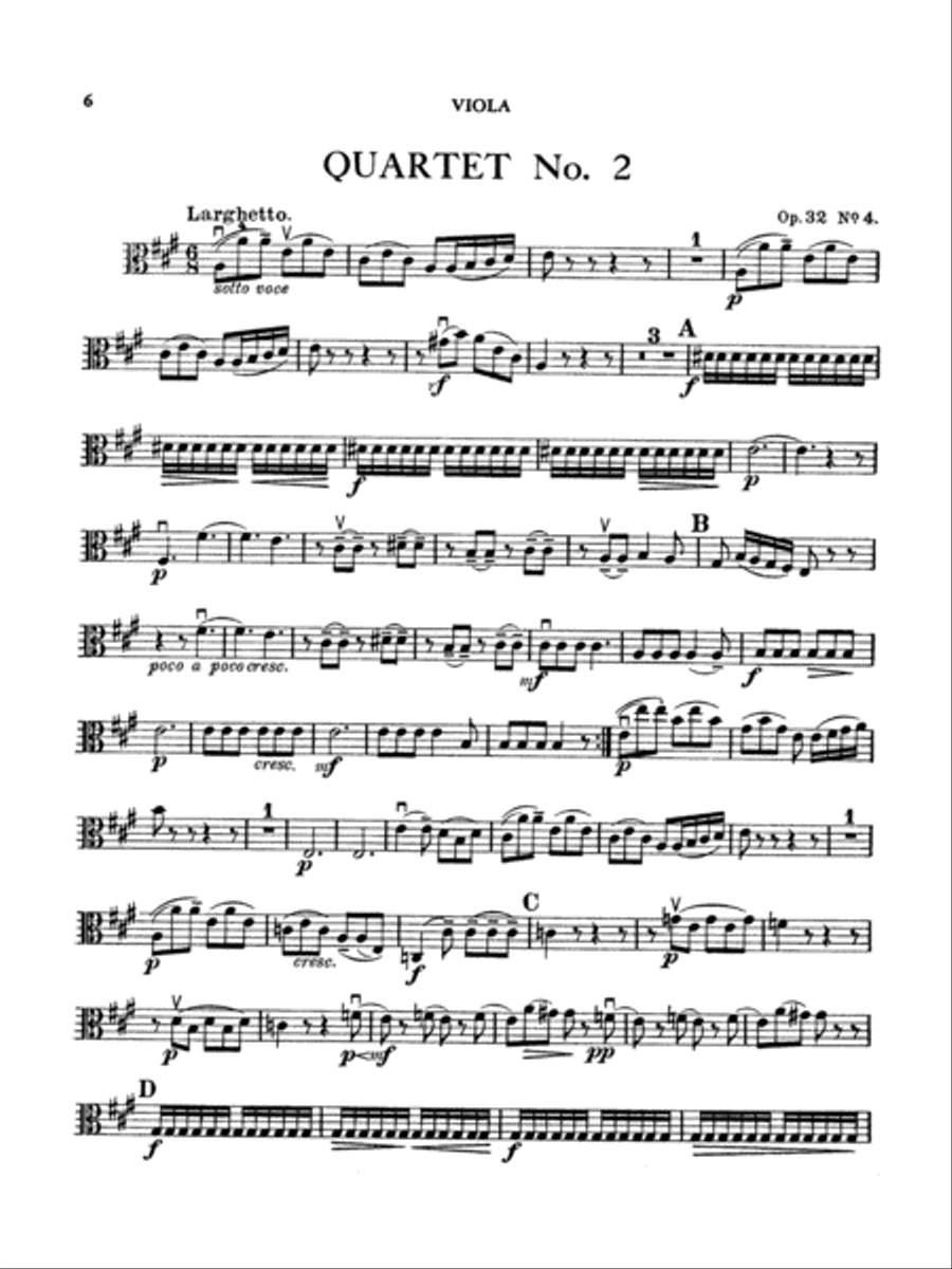 Boccherini: Nine Selected String Quartets String Quartet scores gallery preview page 1