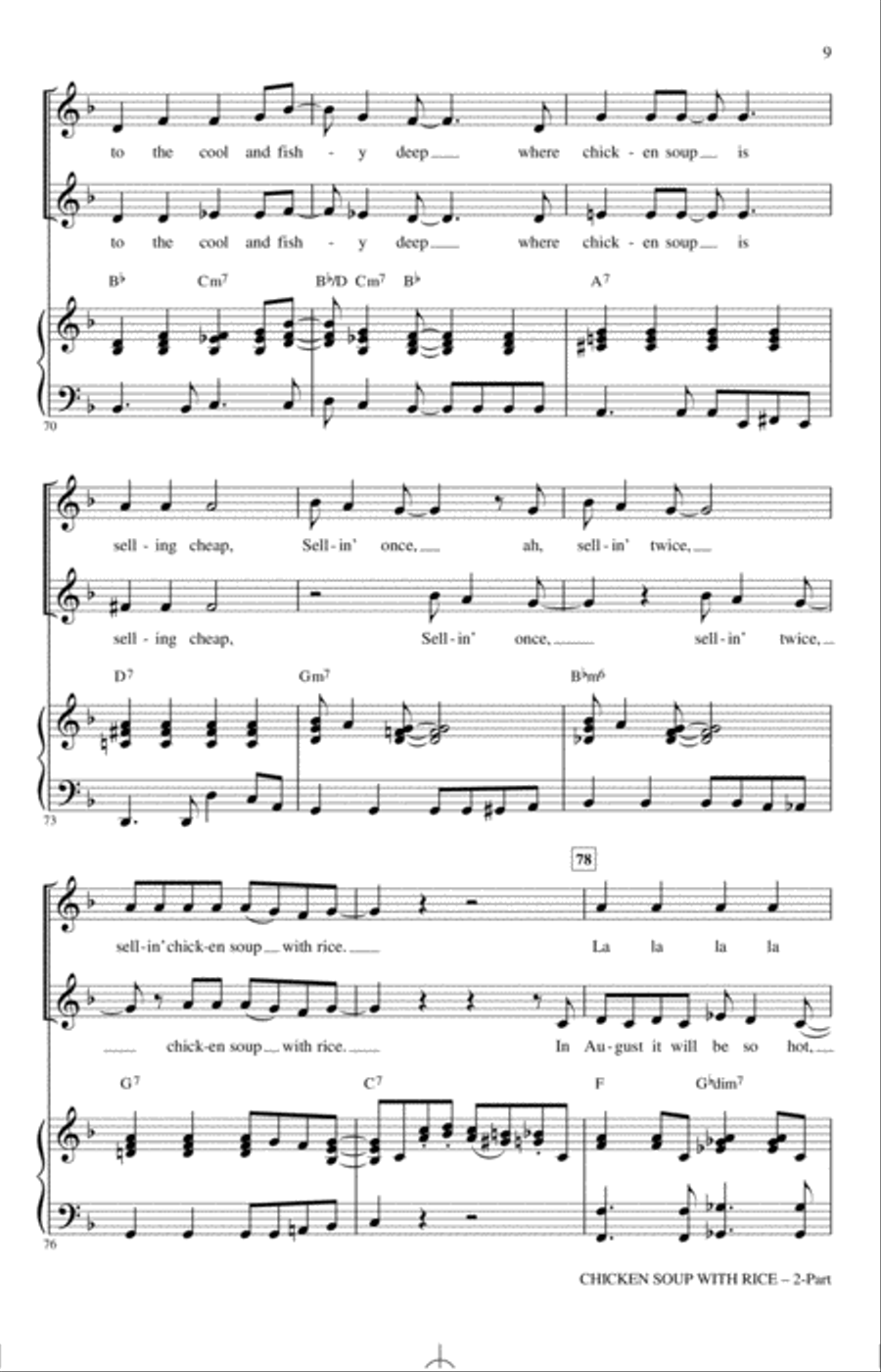 Chicken Soup With Rice (arr. Emily Crocker) 2-Part scores gallery preview page 8