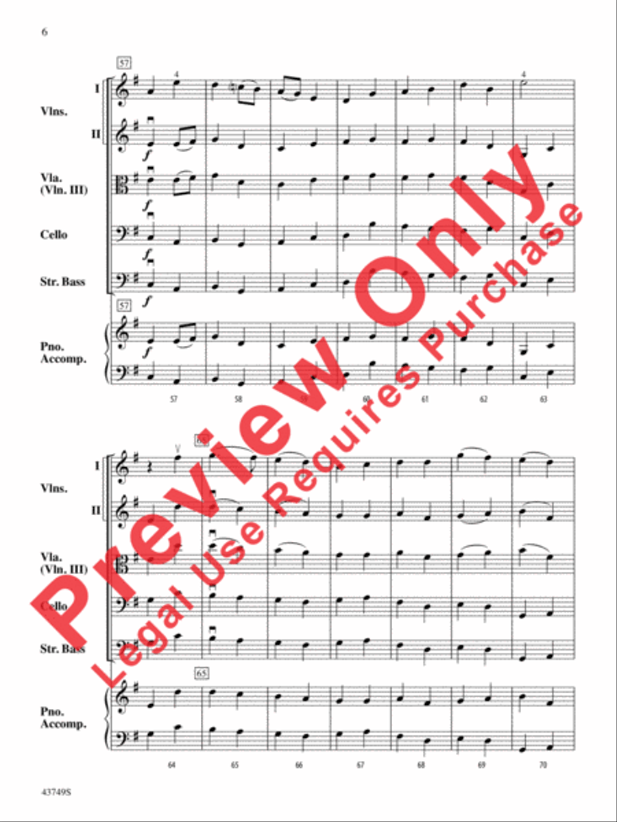 March from Suite No. 1 String Orchestra scores gallery preview page 7
