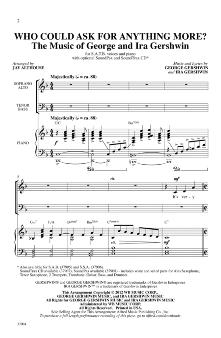 Who Could Ask for Anything More? - SoundTrax CD (CD only) Choir scores gallery preview page 2
