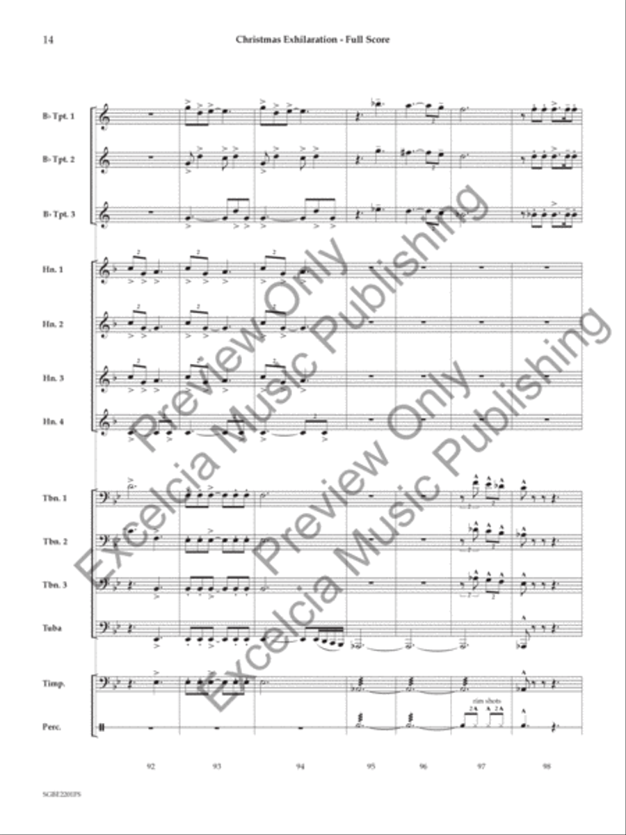 Christmas Exhilaration Small Ensemble scores gallery preview page 15