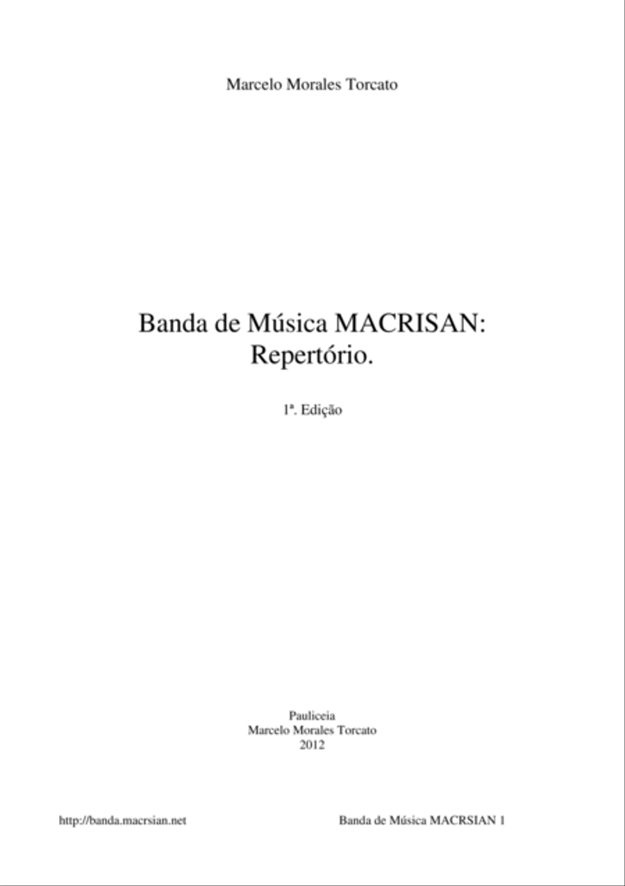 Banda de Música MACRISAN: Repertório Marching Band scores gallery preview page 1
