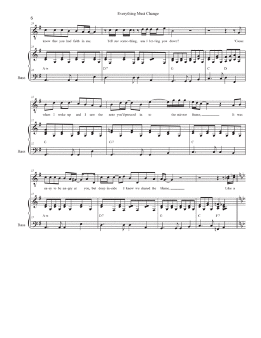 Everything Must Change 4-Part scores gallery preview page 6