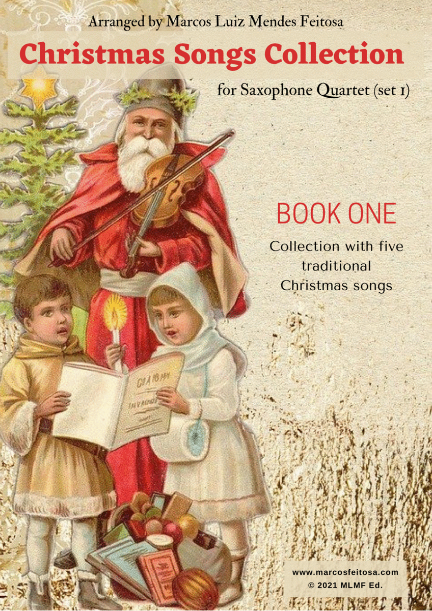 Christmas Song Collection (for Saxophone Quartet SET 1) - BOOK ONE image number null